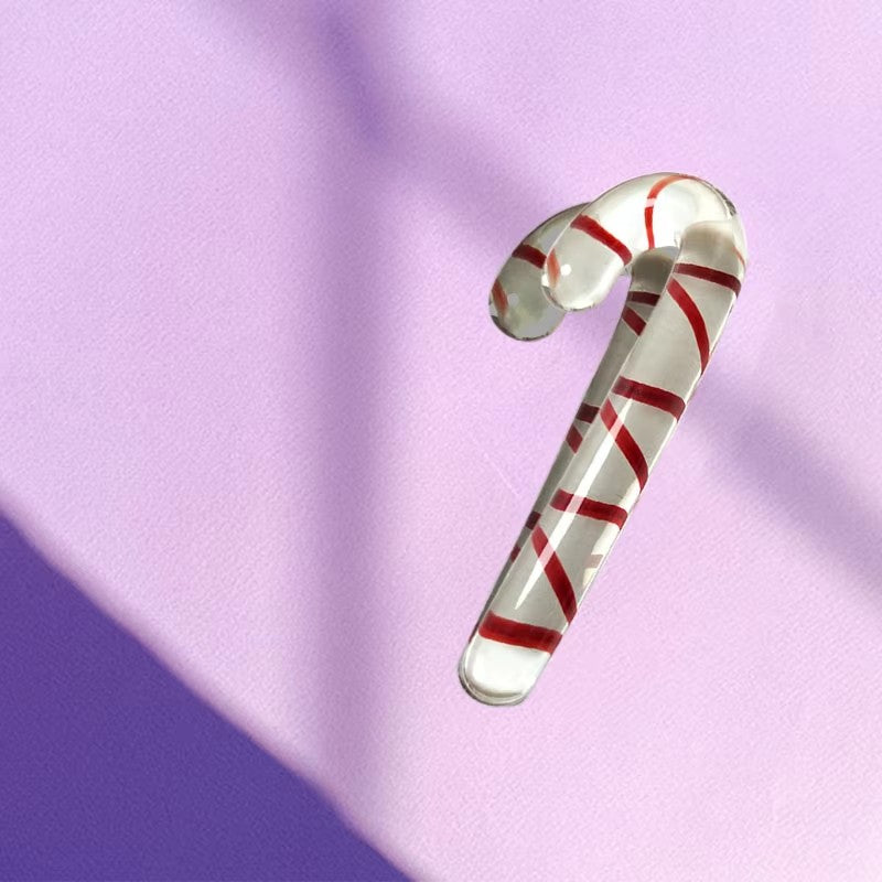 Stocking Stuffer Candy Cane Glass Dildo