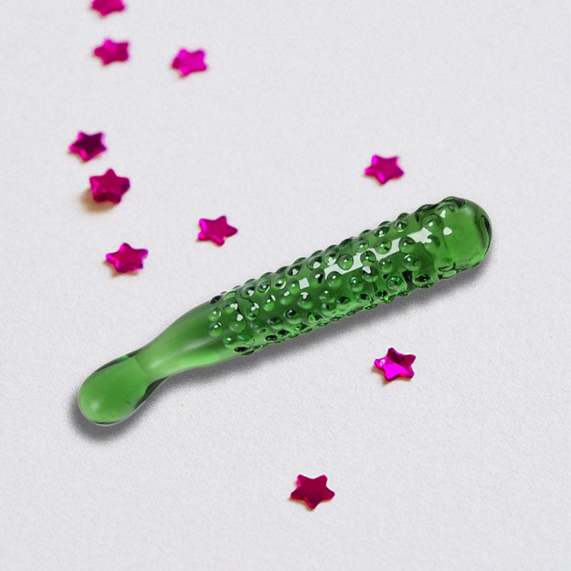Tickle My Pickle Glass Dildo