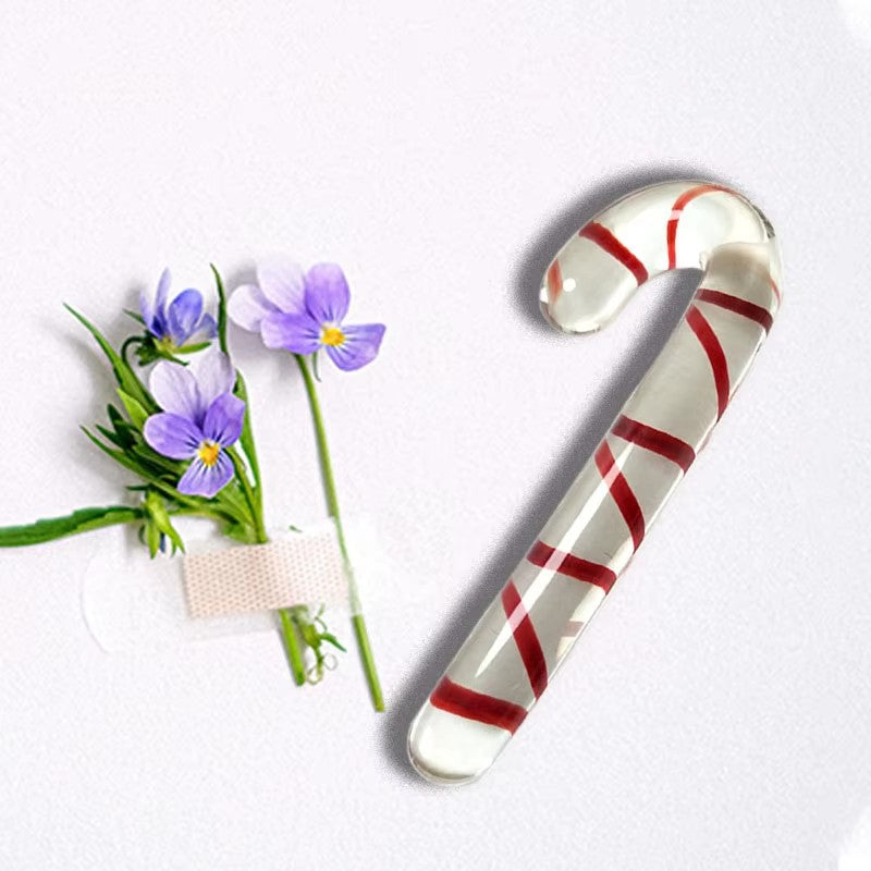 Stocking Stuffer Candy Cane Glass Dildo