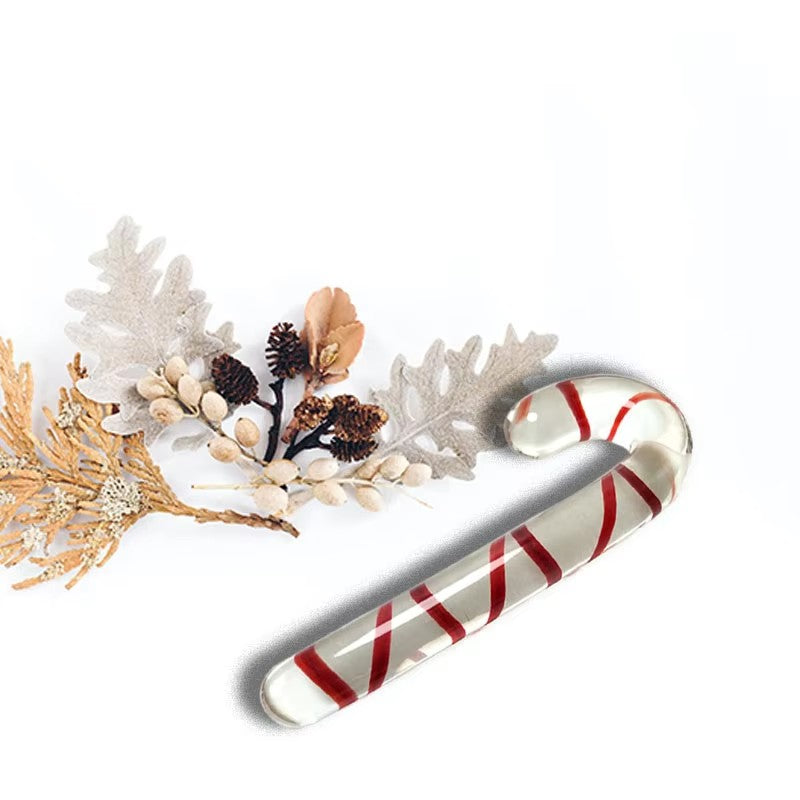 Stocking Stuffer Candy Cane Glass Dildo
